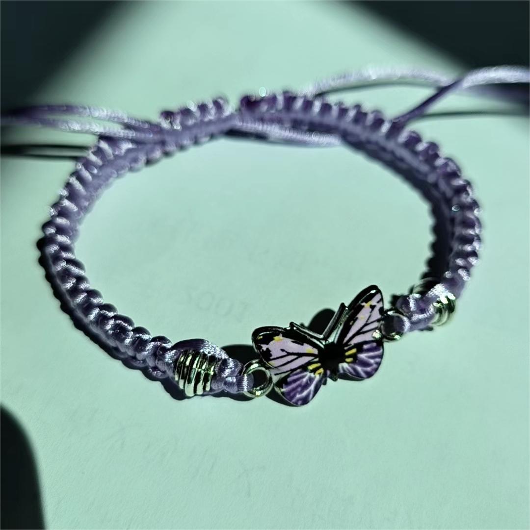 Multicolor Butterfly Couple Adjustable Fashion Friendship Bracelets