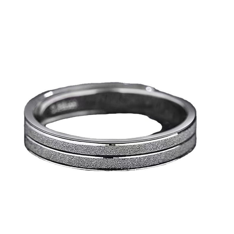 Fantastische, kostenlose, trendige, einzigartige offene Ringe mit gefrostetem Carven-Design für Herren