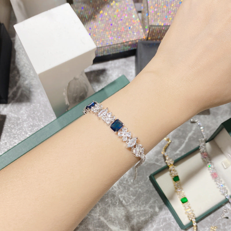 Live-Simulation rosa Temperament Flash farbige Edelsteine Armbänder