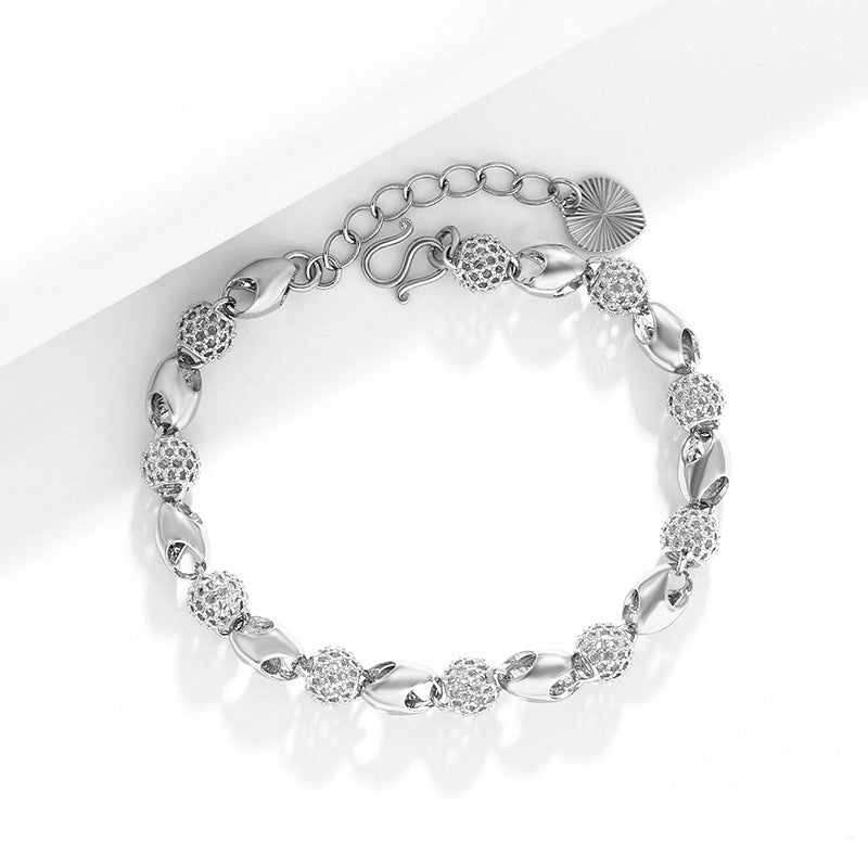 Damenschmuck Goldperlen Hohllegierung Glänzende Armbänder