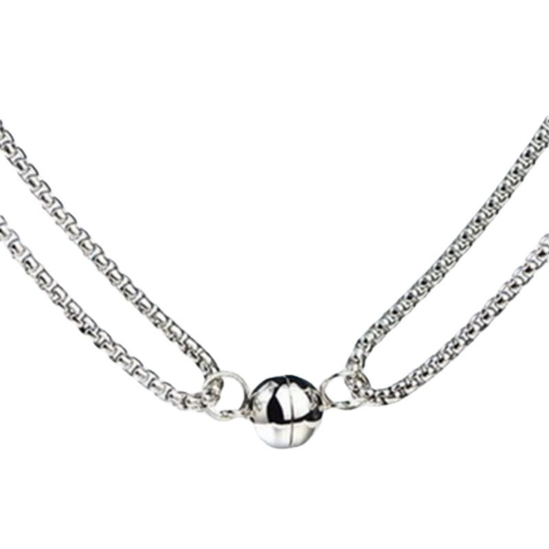 Women's & Men's & Pair Magnet Suction Sweater Chain Girlfriends Messenger Necklaces