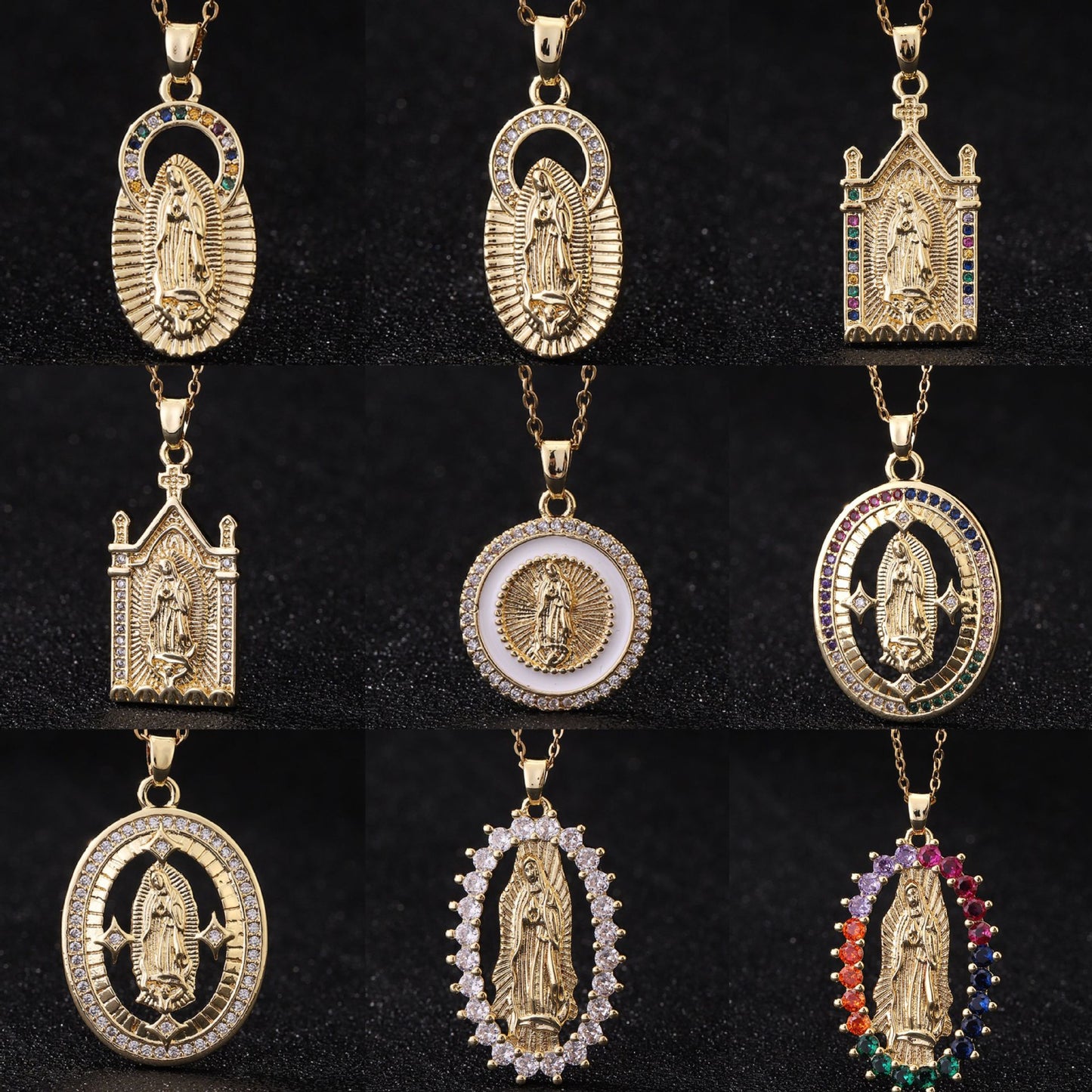 Virgin Mary Pendant Female Light Luxury Necklaces