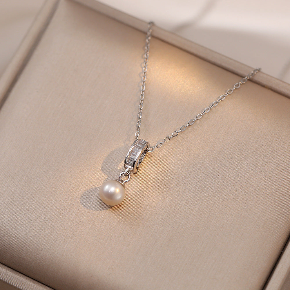 Damen-Wasserperlen-Sier-Schmuck-Nischen-Zirkon-Ringe