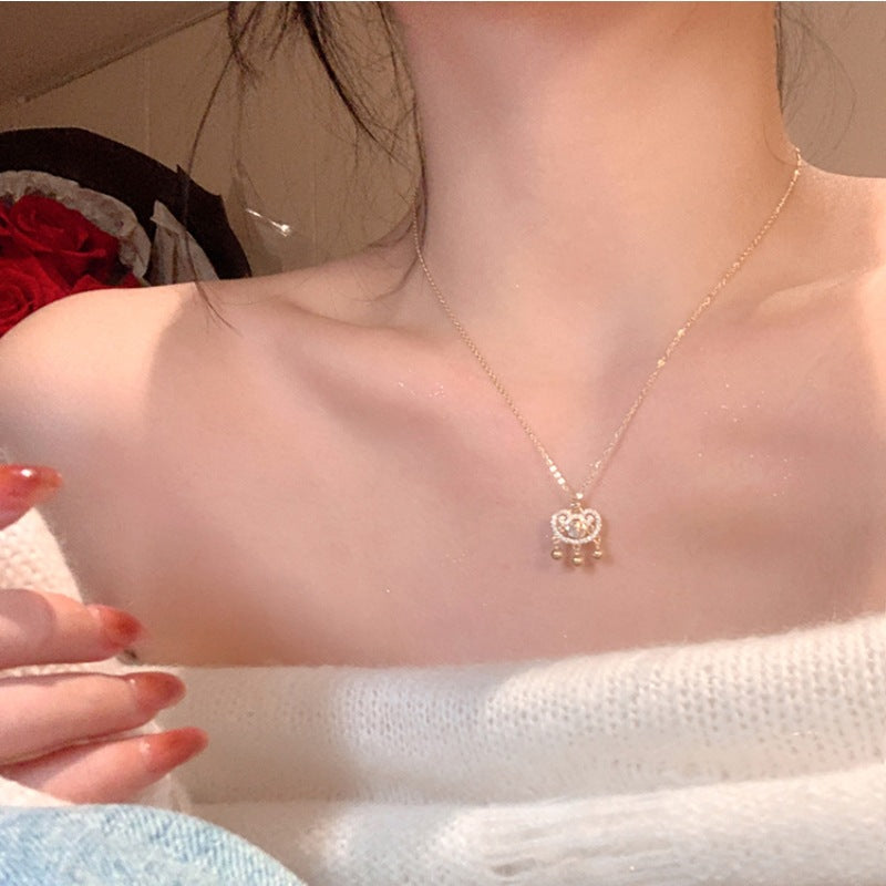 Accessoires Sier pour femmes, pendentif de verrouillage de sécurité, colliers de personnage Fu