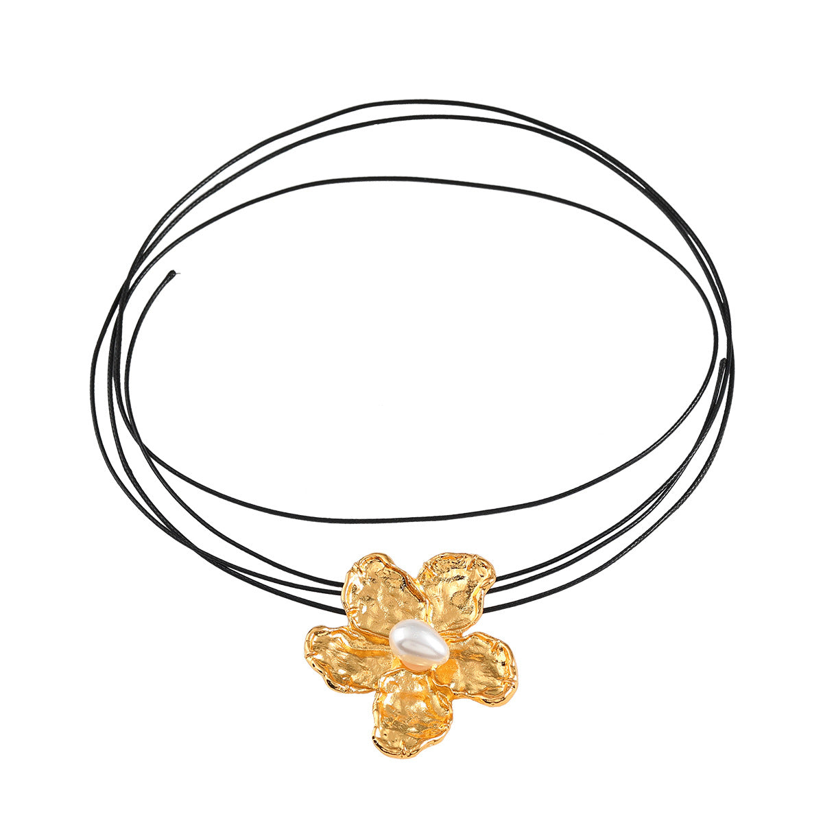 Women's Summer Flower Exaggerated Super Long Alloy Necklaces