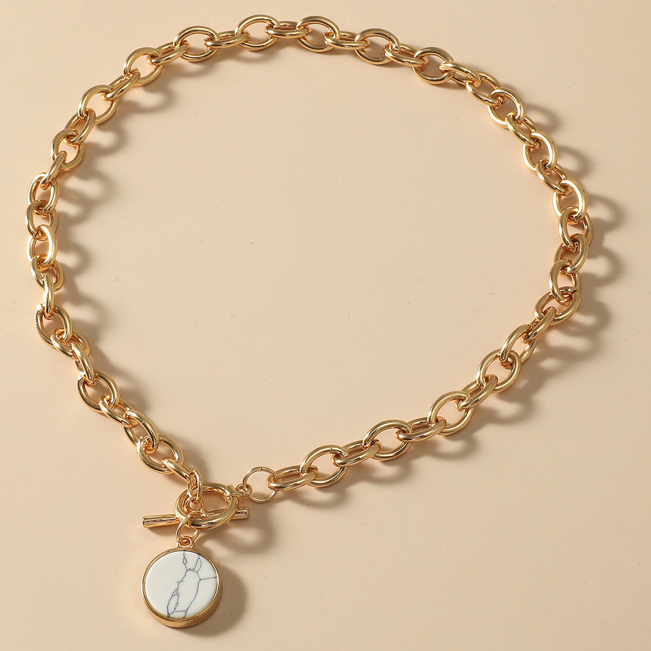 Turquoise Alloy Chain Pendant Clavicle Female Necklaces
