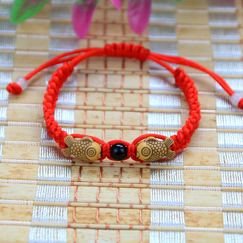 Basket Small Fish Red Rope Blessing Dragon Boat Festival Bracelets