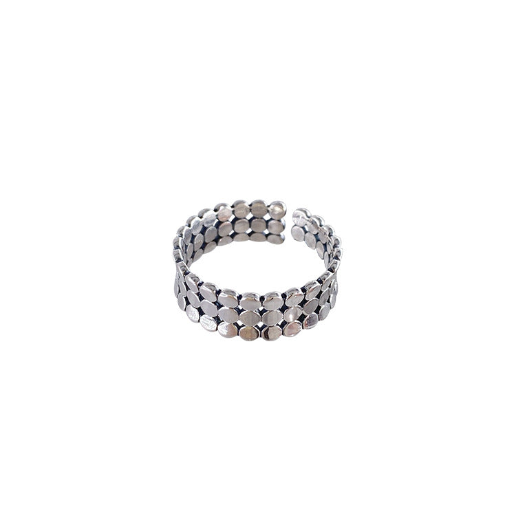 Retro Geometric Female Cold Style Adjustable Ring