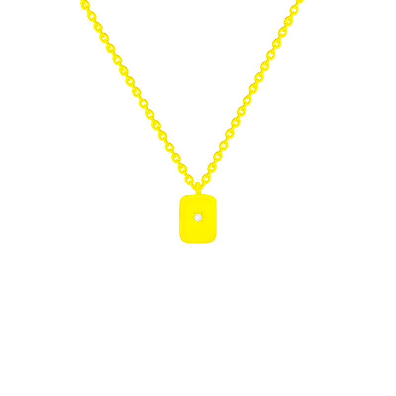 Diamond Titanium Steel High Sense Simple Pendant Personalized Necklaces