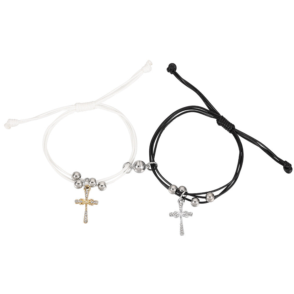 Kreativer einfacher koreanischer Stil in Schwarz und Weiß mit Paararmbändern