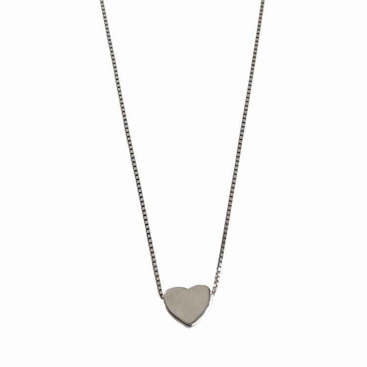 Sterling Small Heart Female Clavicle Chain Necklaces