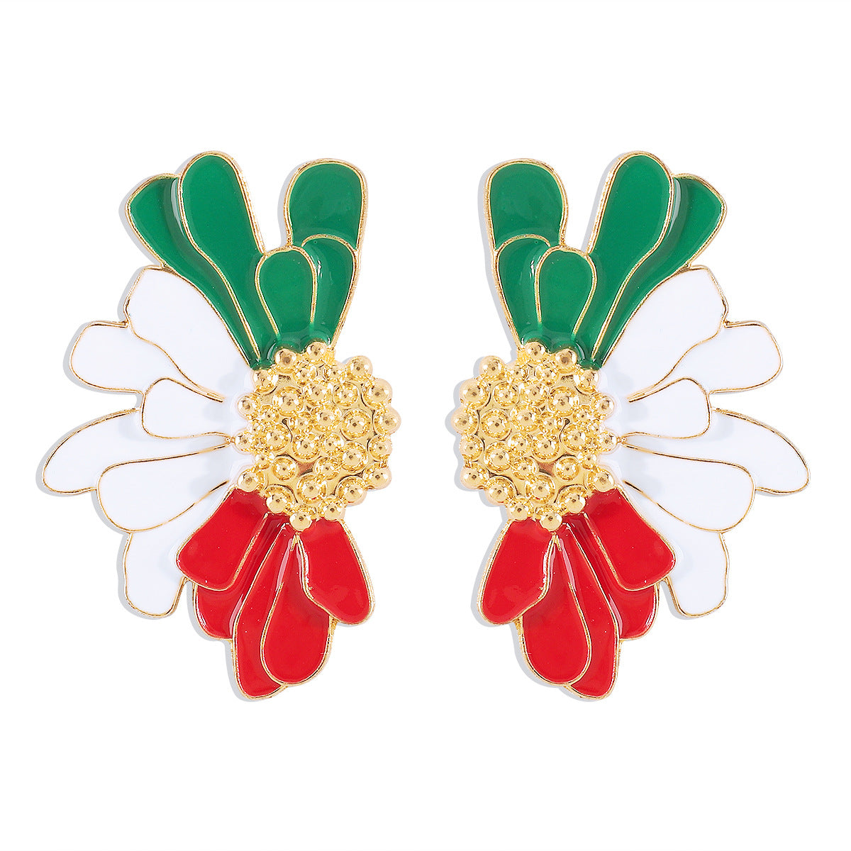 Vintage Alloy Flower Female Temperament Pattern Earrings