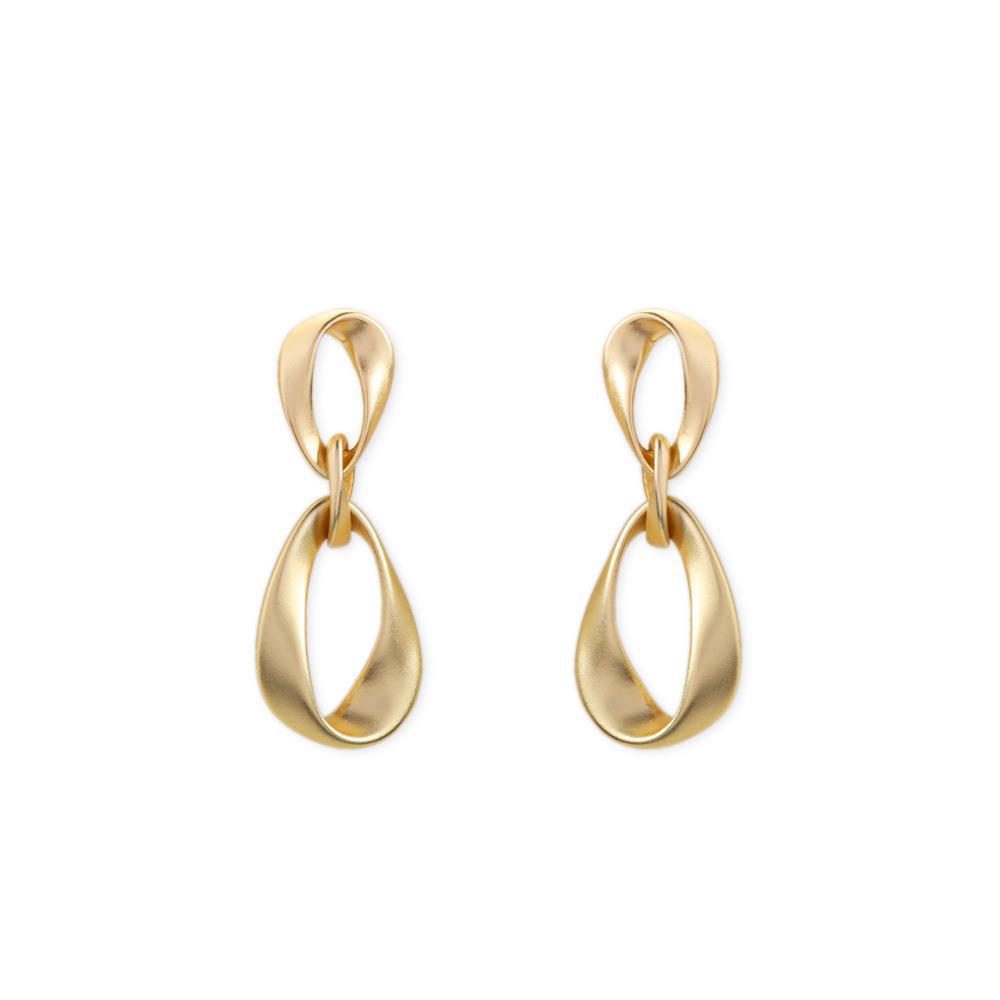 Nadel-Ohrringe aus Metall mit unregelmäßigem, schlichtem Design