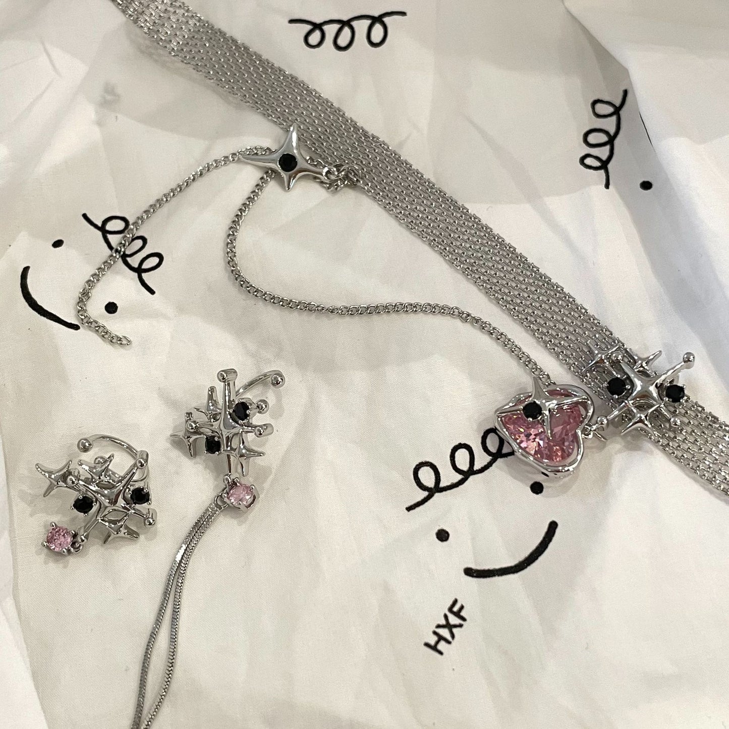 Colliers chaîne Cool en Zircon, diamant rose, amour, doux rêve