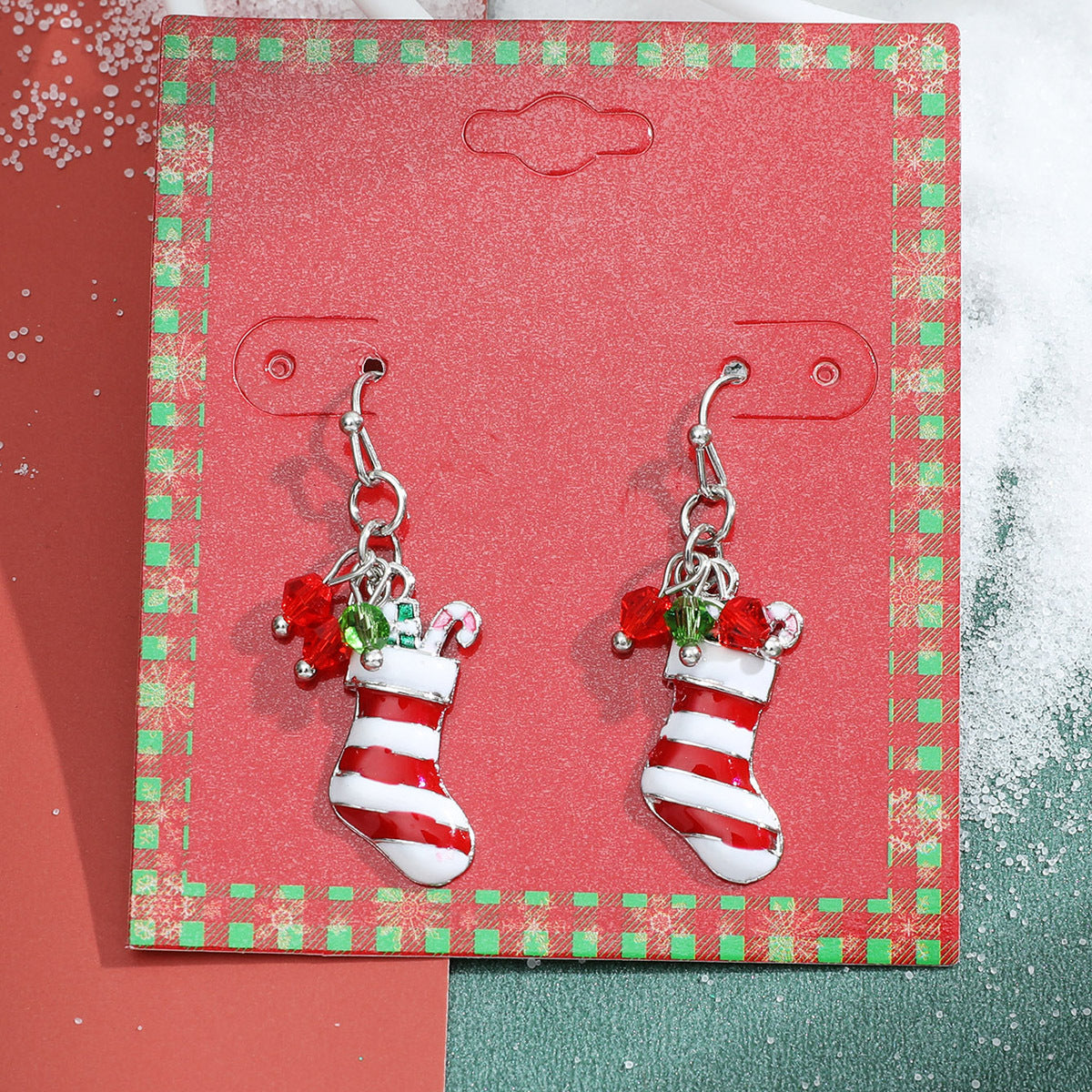 Cute Fashion Alloy Dripping Elk Snowflake Ear Earrings