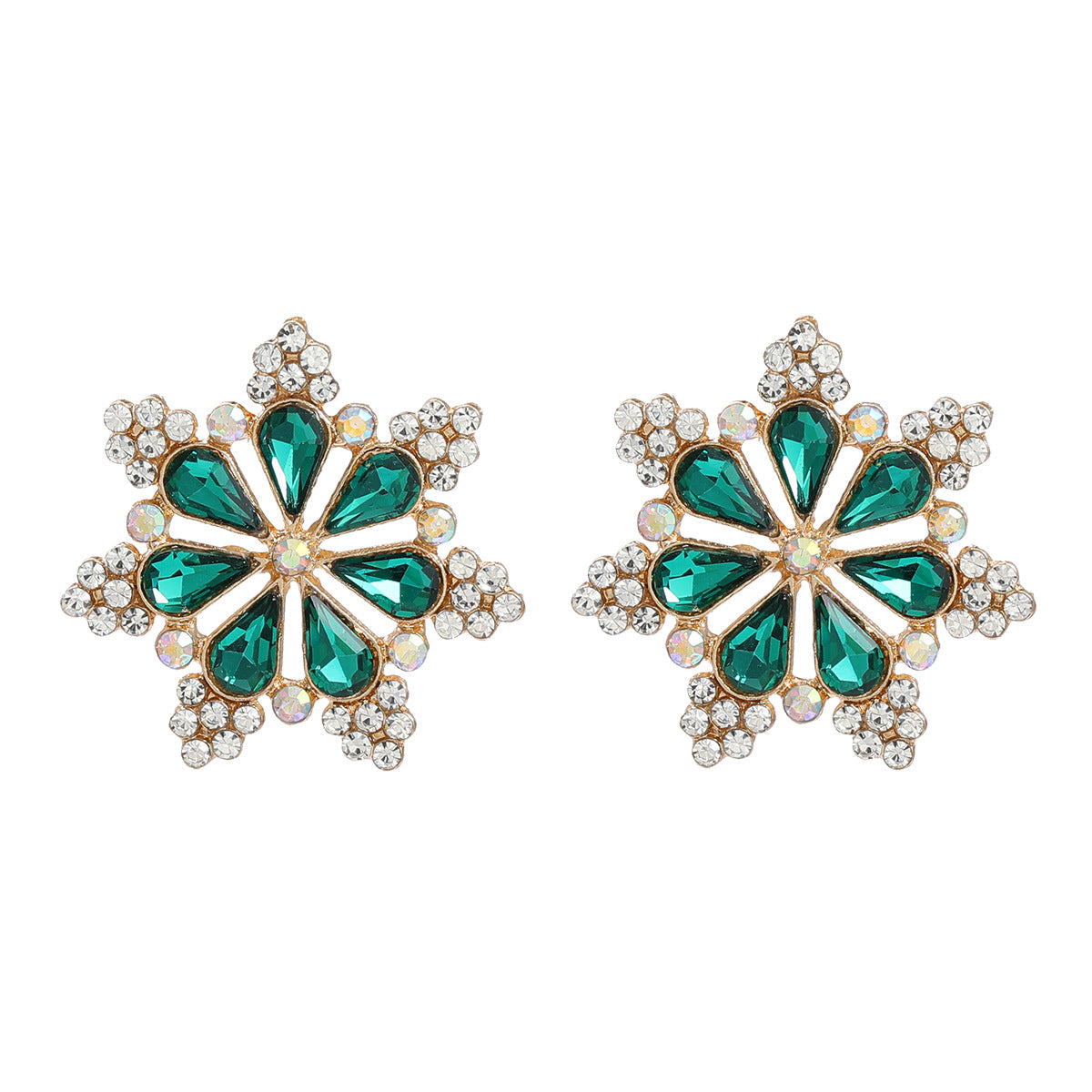 Slouchy Stylish Colored Diamond Flower Splendid Earrings
