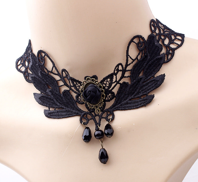 Fashion Female Lace Short Halloween Accessories Necklaces