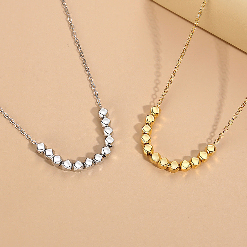 Several Two Clavicle Chain Fashion Small Cube Necklaces