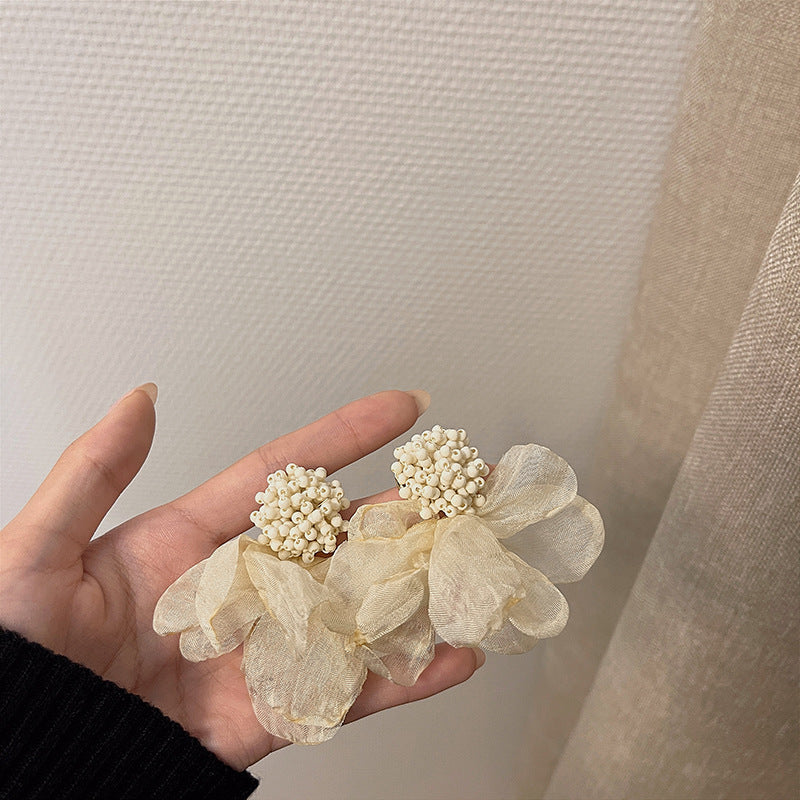 Blumen Gelbe Vintage Taste Fairy Übertriebene Ohrringe