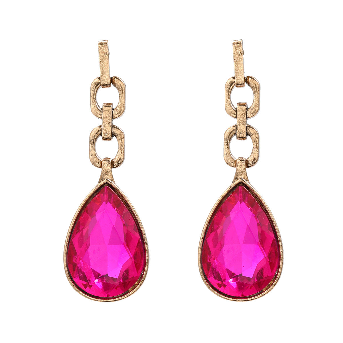 Women's Stylish Colored Diamond Drop-shaped Exaggerated Party Rings