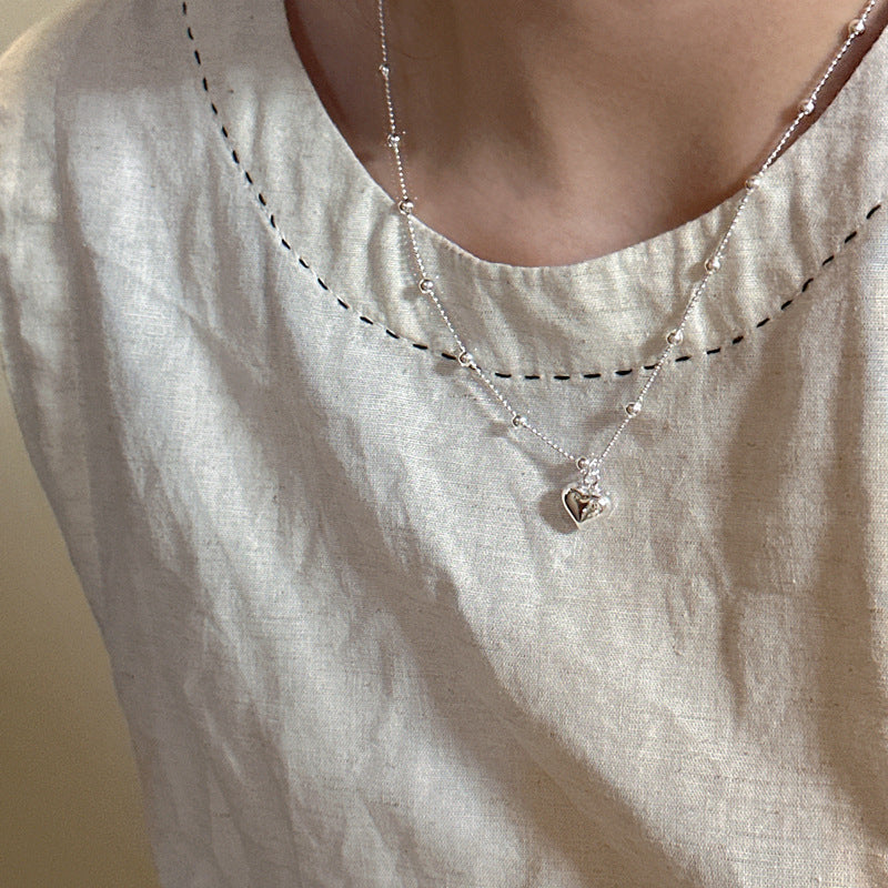 Sier Love Sweet Cool Wear Ornament Necklaces