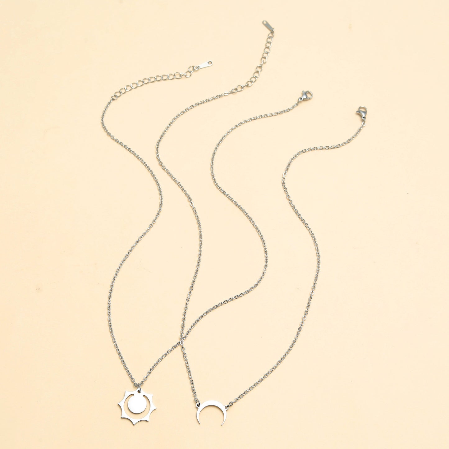 Sun And Moon Pendant Handmade Clavicle Necklaces