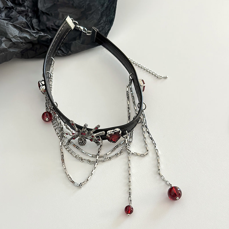 Sweet Wine Red Vampire Ear Hot Necklaces
