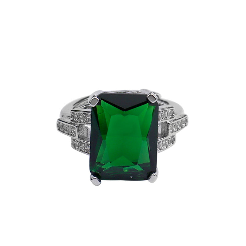 Women's Luxury Style Shiny Diamond High Sense Design Flower Rings