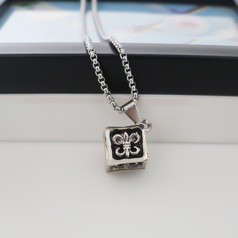 Pendentif rétro motif créatif, colliers unisexes personnalisés