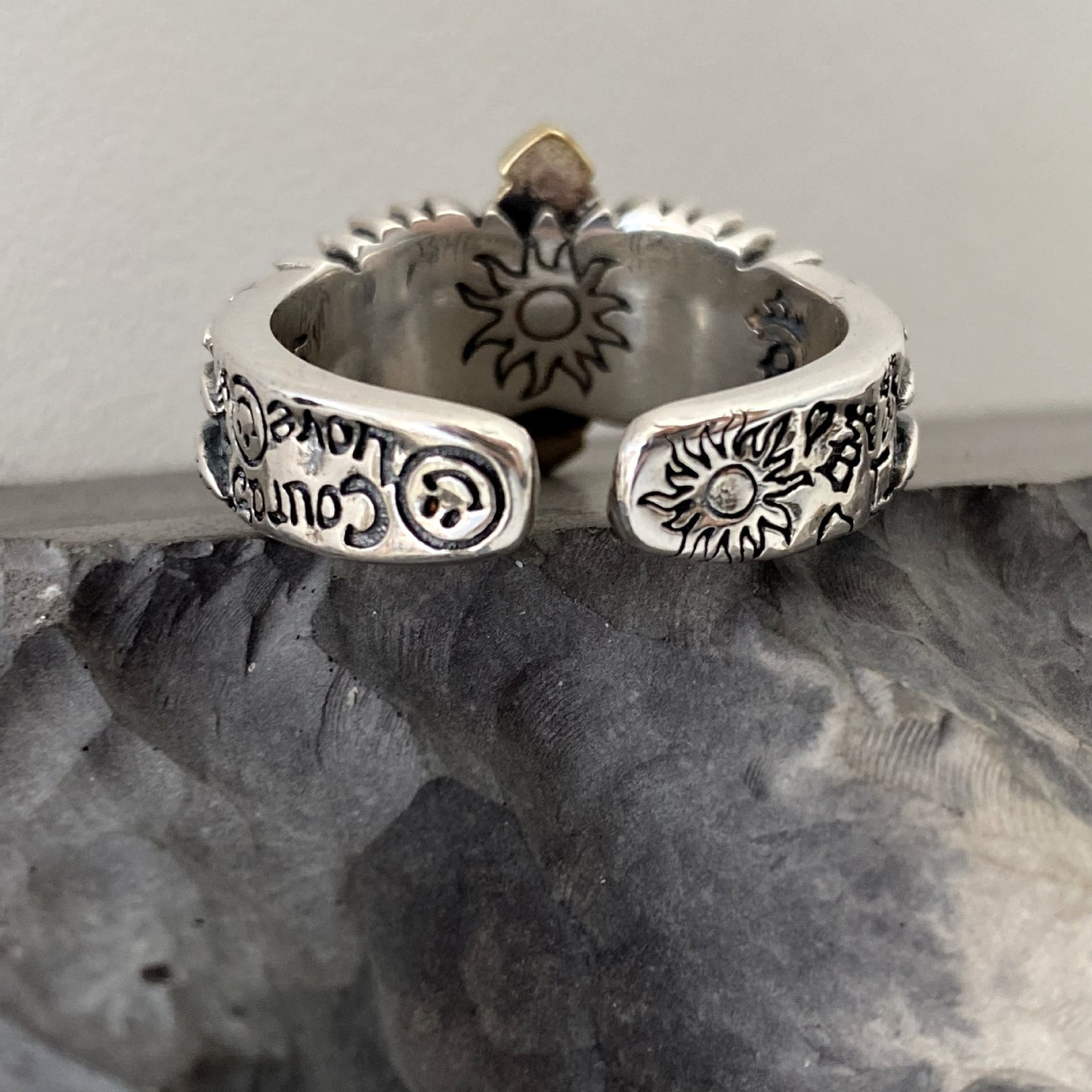 Men's Retro Angel Cross Trendy Unique Hip Hop Style Open Rings