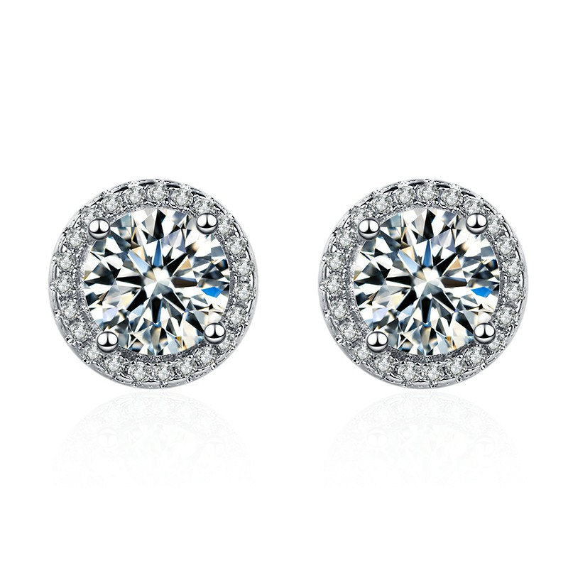 Women's Diamond Round Bag Female Live Accessories Earrings