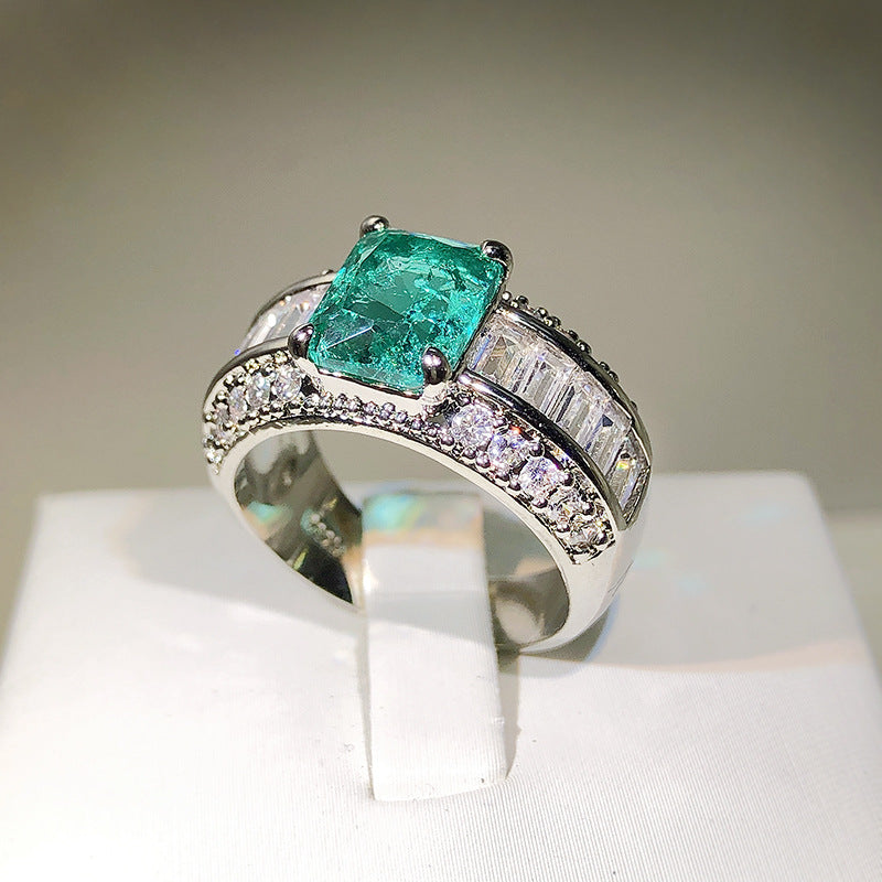 Inlaid Artificial Cultivation High Carbon Quality Princess Rings