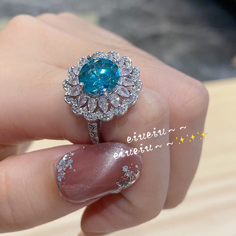 Eye Zircon Stylish Opening Adjustable Index Rings