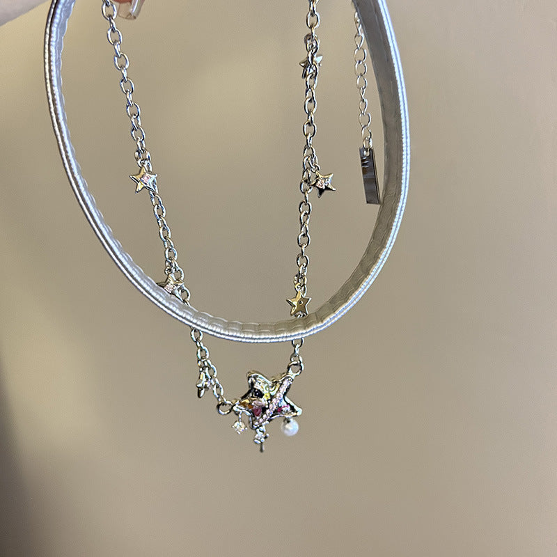 Women's Pentagram Western Style Niche Leather Exaggerated Necklaces