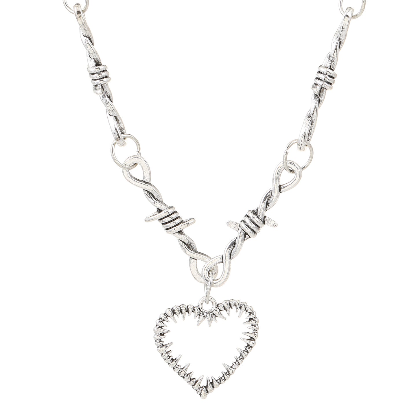 Women's & Men's & Heart-shaped Thorn Hip Hop Punk Trendy Barbed Dark Necklaces