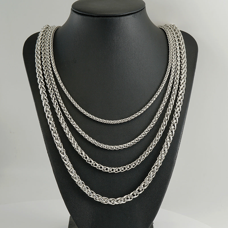 Steel Gold Keel Chain Pendant Finished Necklaces