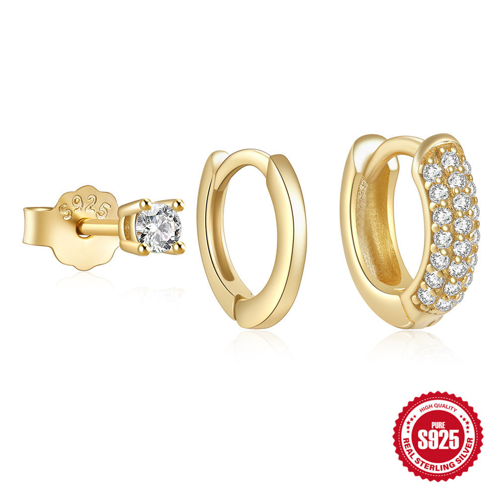 Sier Everyday Style With Diamond Suit Earrings