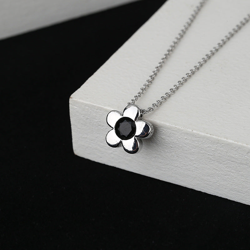 Colliers en diamant pour femmes, petite fleur, simples, doux et cool