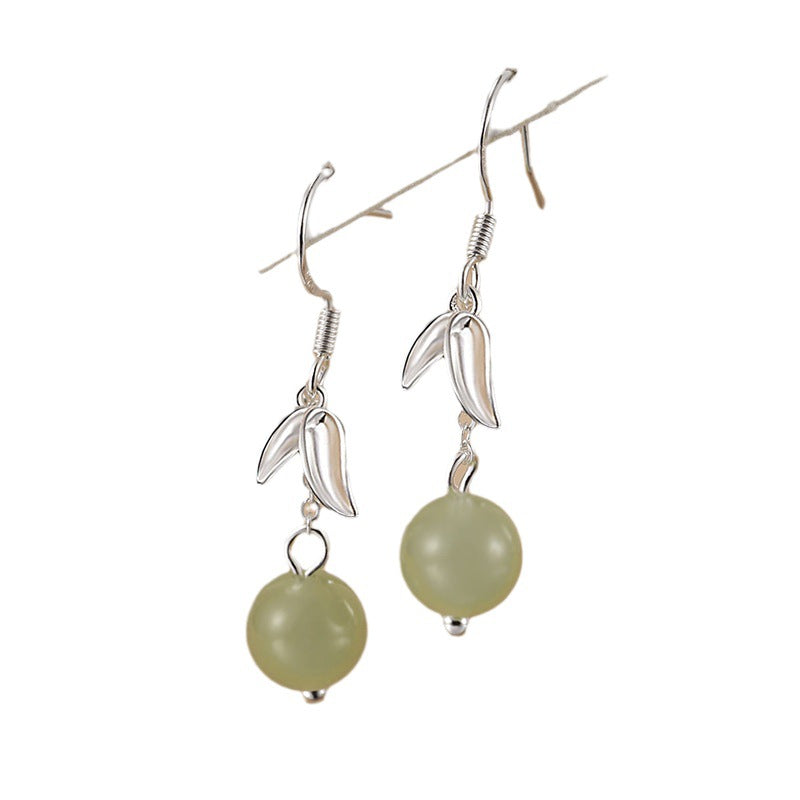 Leaf Chinese Style Artistic Ear Hook Earrings