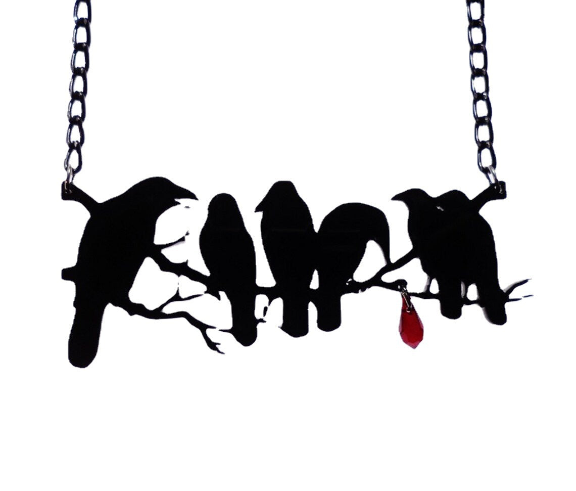 Vintage Gothic Black Crow Fashion Jewelry Necklaces