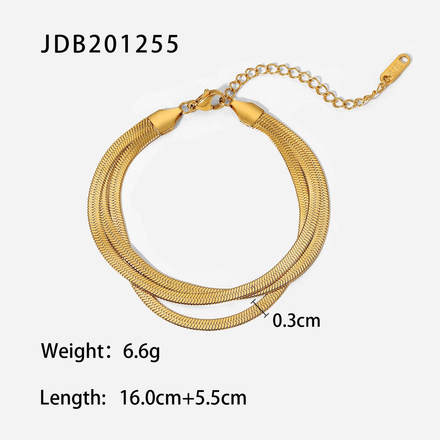 Damen-Kettenarmbandschmuck, vergoldete, stapelbare Armbänder
