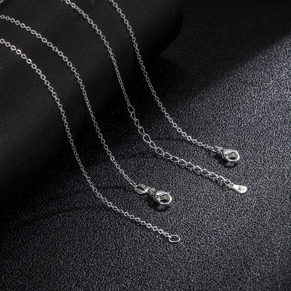 Colliers de bijoux coréens avec mots en chaîne croisée plaqués pour femmes