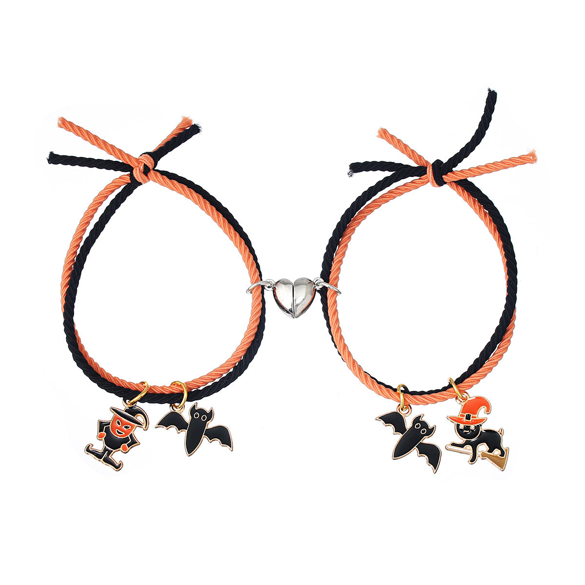 Women's & Men's & Color Matching Pumpkin Ghost Pendant Bracelets