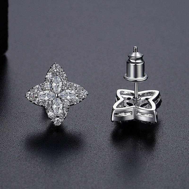 With Zircon Korean Style Minimalist Design Earrings