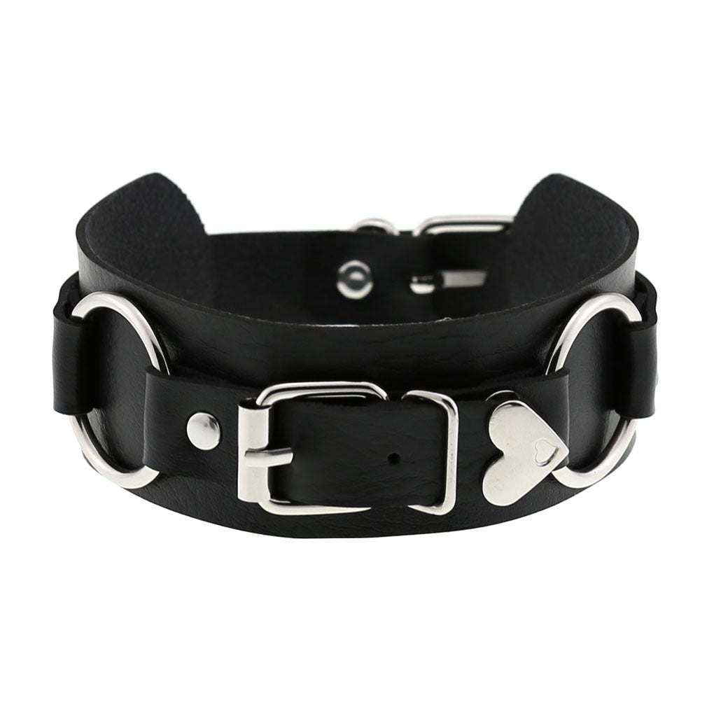 Colliers de ceinture personnalisés en cuir punk Heart Love