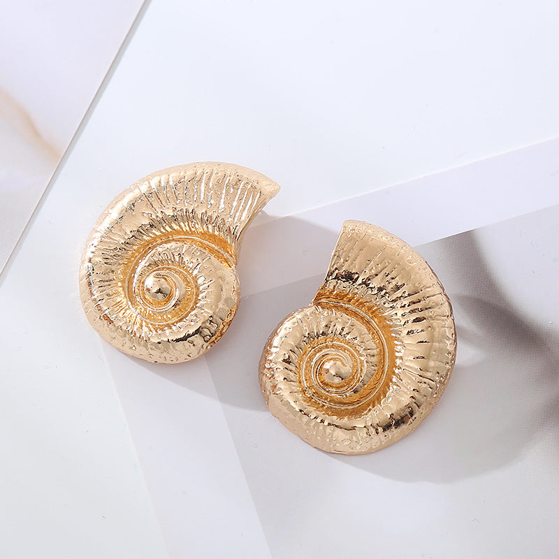 Personality Beach Vacation Style Conch Trendy Earrings