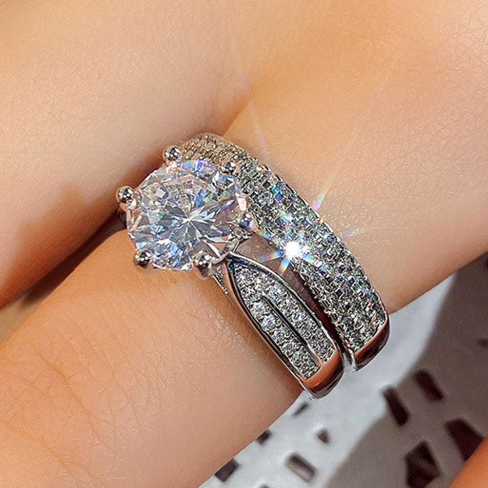 Bagues combinées de mariage de luxe pour femmes et hommes et Shi rétro et couple