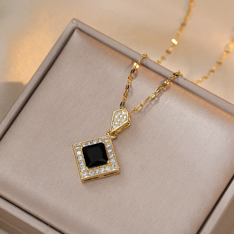 Women's Cool Colorful Zircon Geometric Special Interest Necklaces