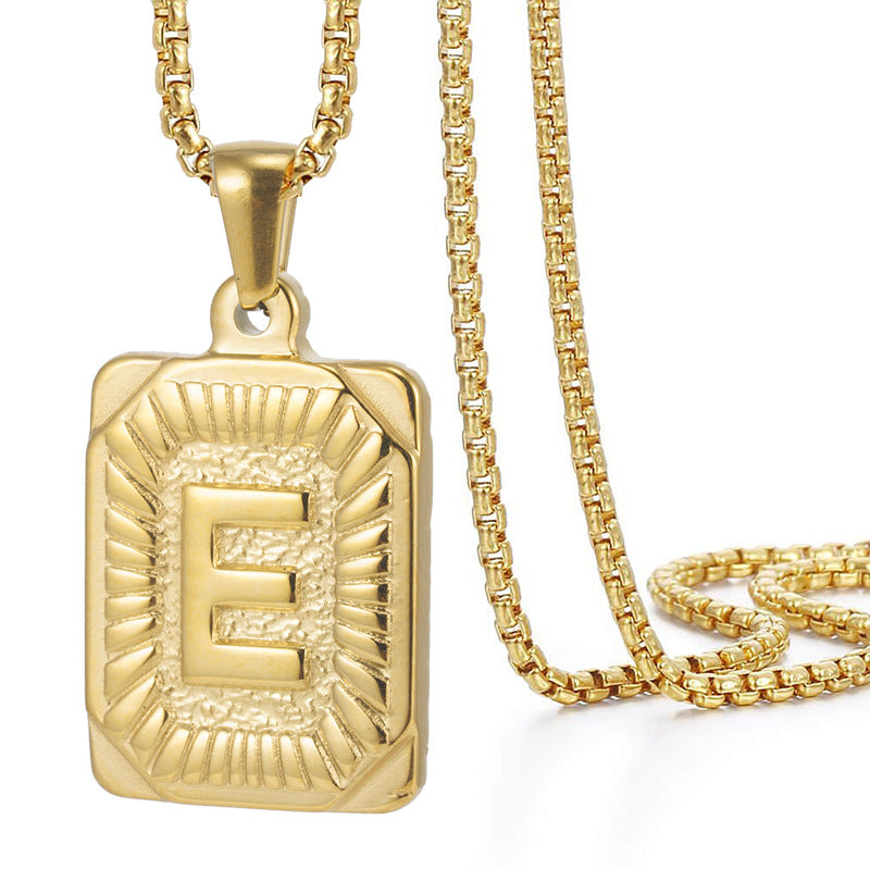 Colliers dorés simples en acier inoxydable Hip Hop pour hommes