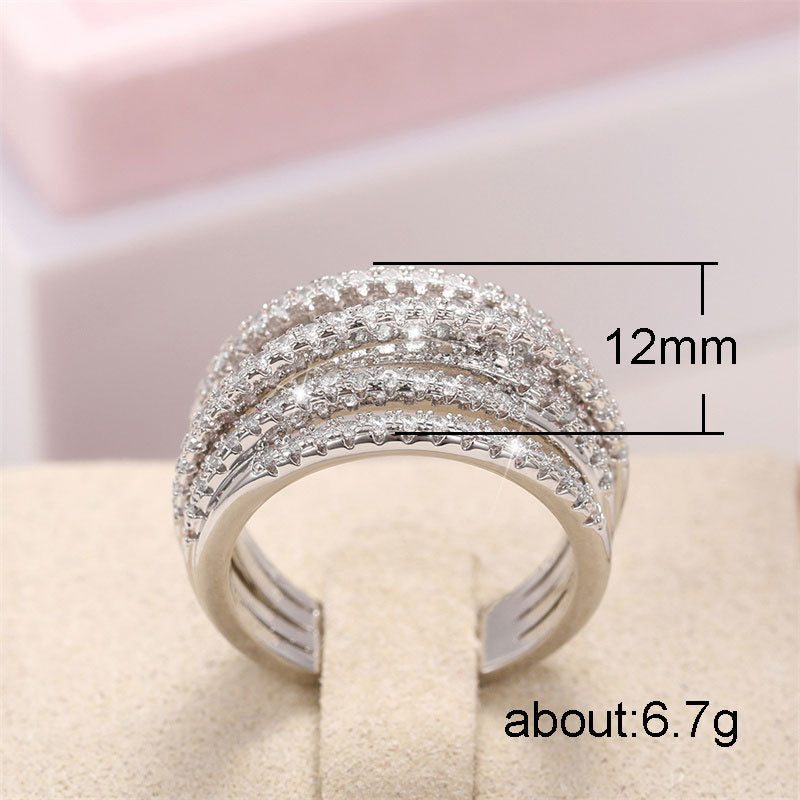 Style Unisex Retro Geometric Line Winding Rings